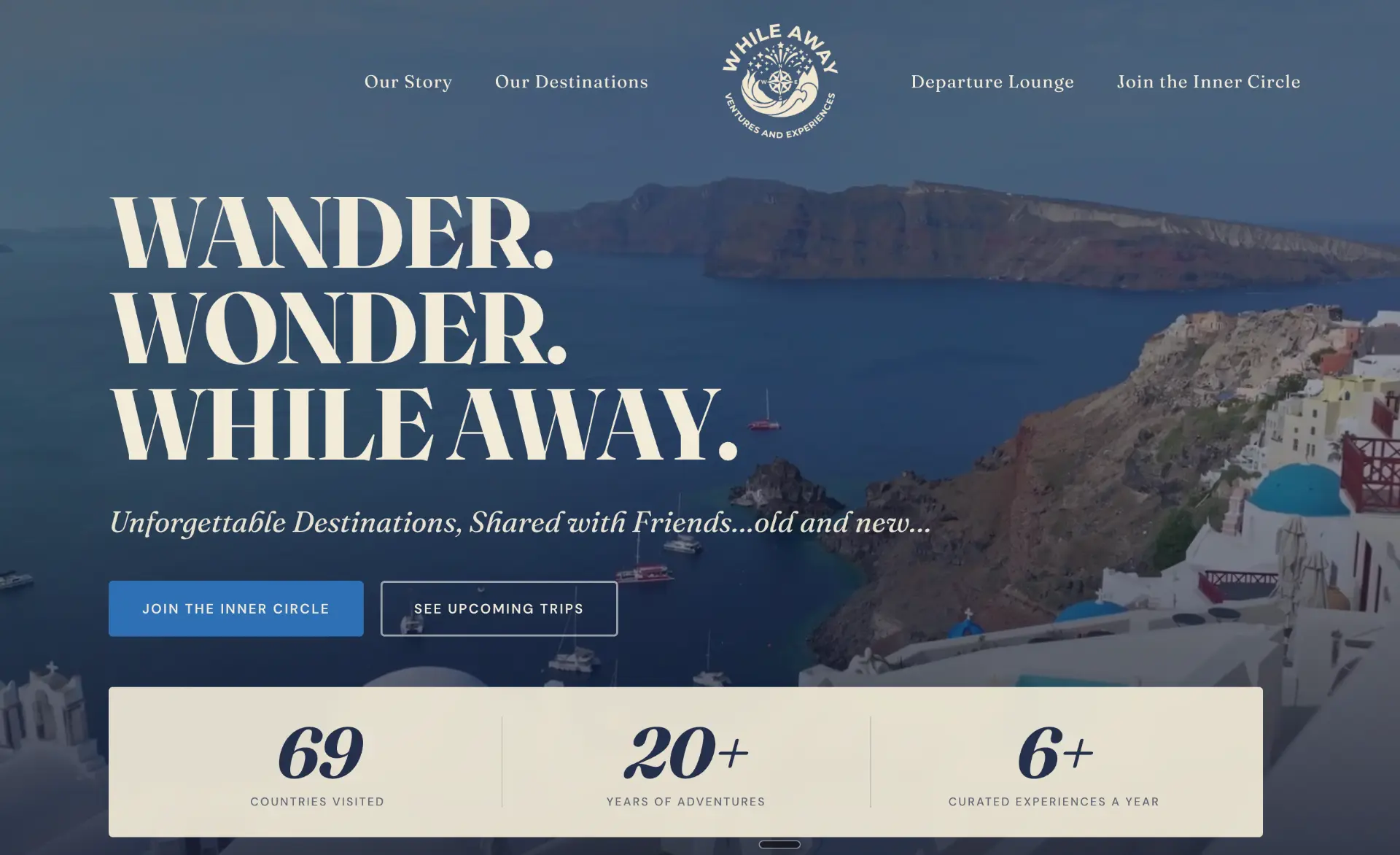 While Away Ventures — Website design & brand expression